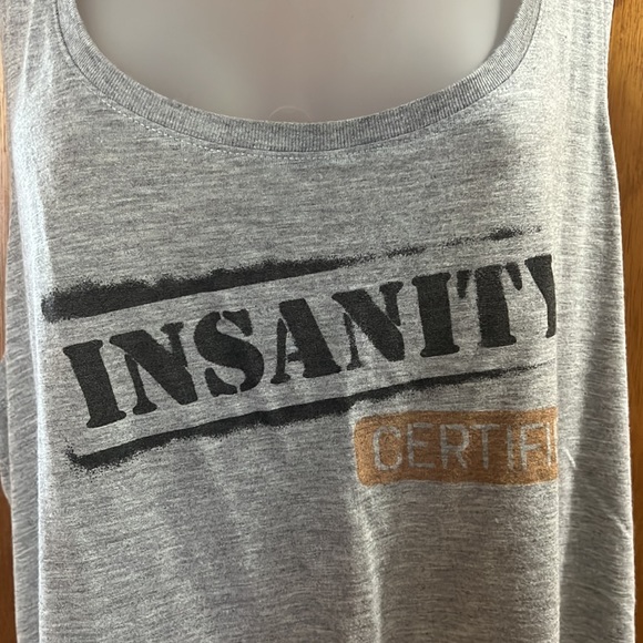 Lightweight Tank Top Slightly Cropped Relaxed Fit Insanity L/Xl NWOT - Picture 2 of 6